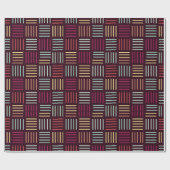 Kleurrijke lijnen vierkant cadeaupapier (Vlak)