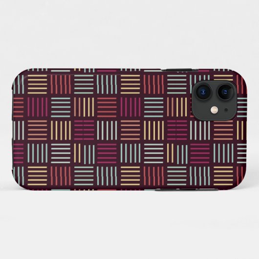 Kleurrijke lijnen vierkant Case-Mate iPhone case (Achterkant (horizontaal))