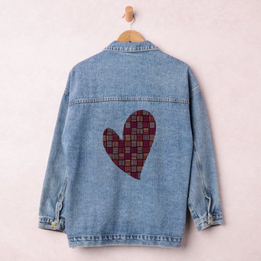 Kleurrijke lijnen vierkant denim jacket (Hangar)