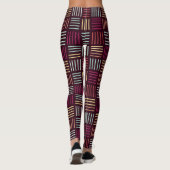 Kleurrijke lijnen vierkant leggings (Achterkant)