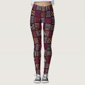 Kleurrijke lijnen vierkant leggings (Voorkant)