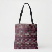Kleurrijke lijnen vierkant tote bag (Voorkant)