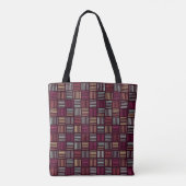 Kleurrijke lijnen vierkant tote bag (Achterkant)