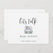 Kleurrijke Lijnkunst Laten we het hebben over Vast Briefkaart (Voorkant / Achterkant)