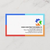 Kleurrijke Lijst Handyman Constructie Visitekaartje (Achterkant)