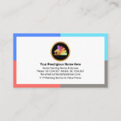 Kleurrijke Lijsten penseel schilderij Stripe Visitekaartje (Achterkant)