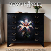 Kleurrijke Lily Decoupage Tissuepapier