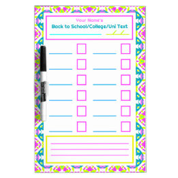 Kleurrijke Limoen Blauw Roze Terug naar School Che Whiteboard