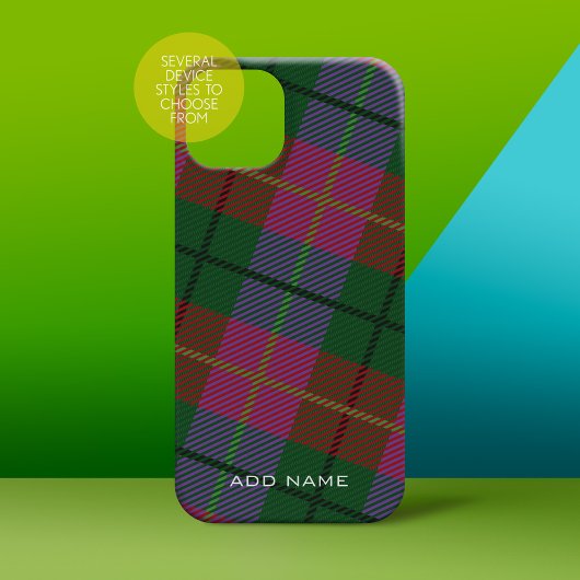 Kleurrijke Linnen Plaid Patroon met Aangepaste Naa Case-Mate iPhone Case