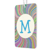 Kleurrijke lint wervelingen monogrammed spiraal ku luchtverfrisser (Links)