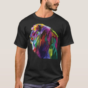 Kleurrijke Lion Head pop Art Cadeaus voor Lover Li T-shirt