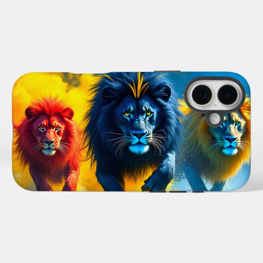 Kleurrijke Lions telefoonhoesje Case-Mate iPhone Case (Achterkant (horizontaal))