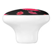 Kleurrijke lippen keramische knop (Zijkant)