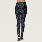 Kleurrijke Lippen Modern Zwart #2 Leggings (Achterkant)