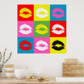 Kleurrijke lippen poster (Keuken)