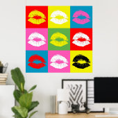 Kleurrijke lippen poster (Thuiskantoor)