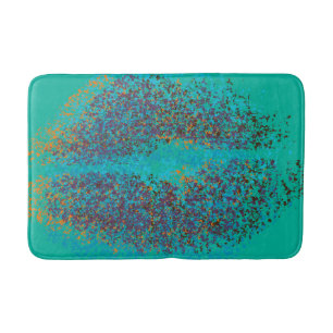 Kleurrijke lippen Retro Badmat