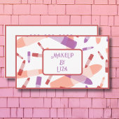 Kleurrijke lippenstift buizen make-up artist beaut visitekaartje
