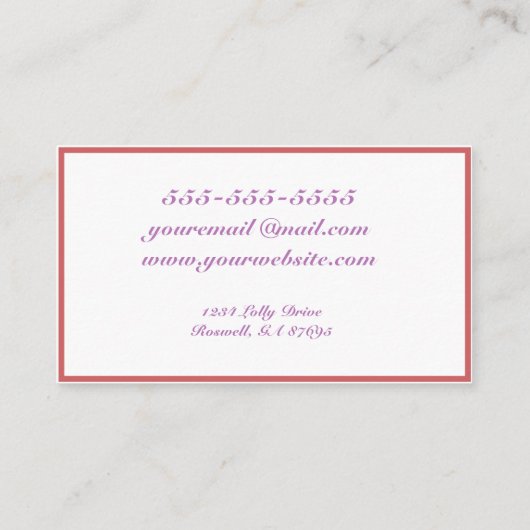 Kleurrijke lippenstift buizen make-up artist beaut visitekaartje (Achterkant)