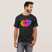 Kleurrijke Lips Lipstick Make-up T-shirt (Voorkant volledig)