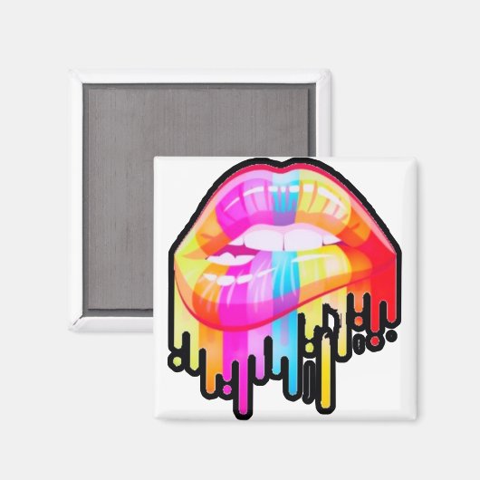 Kleurrijke Lips Magneet (Voorkant / Achterkant)