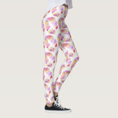 Kleurrijke Lips Modern White Leggings (Rechts)