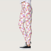 Kleurrijke Lips Modern White Leggings (Links)
