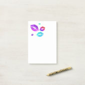 Kleurrijke Lips Post-it® Notes (Op bureau)