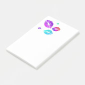 Kleurrijke Lips Post-it® Notes (Schuin)