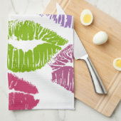 Kleurrijke lipstick Kisses Lip Color Theedoek (Quarter Fold)