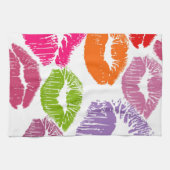 Kleurrijke lipstick Kisses Lip Color Theedoek (Horizontaal)