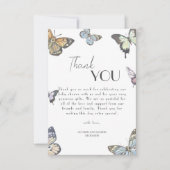 Kleurrijke Little Butterfly Baby shower Bedankkaart (Voorkant)