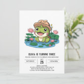 Kleurrijke Little Frog digitale verjaardag Kaart (Staand voorkant)