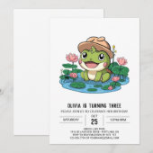 Kleurrijke Little Frog digitale verjaardag Kaart (Voorkant / Achterkant)