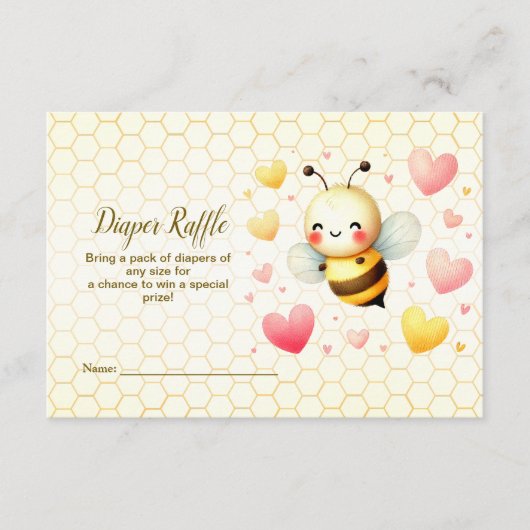 Kleurrijke Little Honey Bee Baby shower Schattige Informatiekaartje (Voorkant)