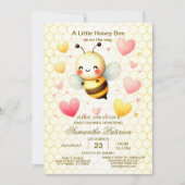 Kleurrijke Little Honey Bee Baby shower Schattige Kaart (Voorkant)