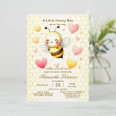 Kleurrijke Little Honey Bee Baby shower Schattige Kaart (Staand voorkant)