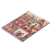 Kleurrijke Little Village Notitieboek (Linkerzijde)