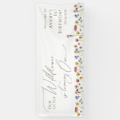 Kleurrijke Little Wildflower wordt een verjaardag Spandoek (Verticaal)