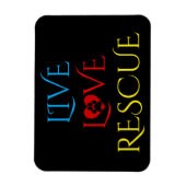 Kleurrijke Live Love Rescue Pet Adoption Magnet Magneet (Verticaal)