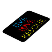 Kleurrijke Live Love Rescue Pet Adoption Magnet Magneet (Linkerzijde)