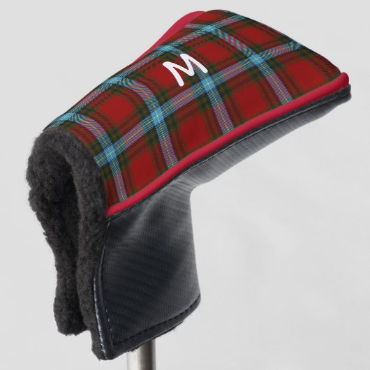 Kleurrijke Livingstone Tartan Plaid Golf Head Hoes Golfheadcover (3/4 voorkant)