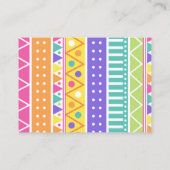 Kleurrijke Llama Baby shower Fiesta Luier Raffle Informatiekaartje (Achterkant)