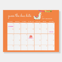 Kleurrijke Llama Guess the Due Date Baby shower