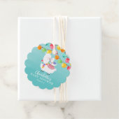 Kleurrijke Llama Mama Baby shower Favor Bedankjes Labels (In situ)