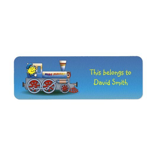 Kleurrijke Locomotief Etiket (Voorkant)