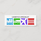 Kleurrijke logistiek overschrijven Motif Mini Visitekaartje (Voorkant)