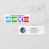 Kleurrijke logistiek overschrijven Motif Mini Visitekaartje (Voorkant / Achterkant)