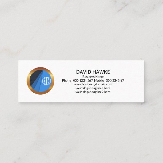 Kleurrijke logistiek overschrijven Motif Mini Visitekaartje (Achterkant)