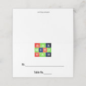 Kleurrijke Logo Bar Mitzvah Place Cards, Table Kaa Plaatskaartje (Buitenkant ongevouwen)